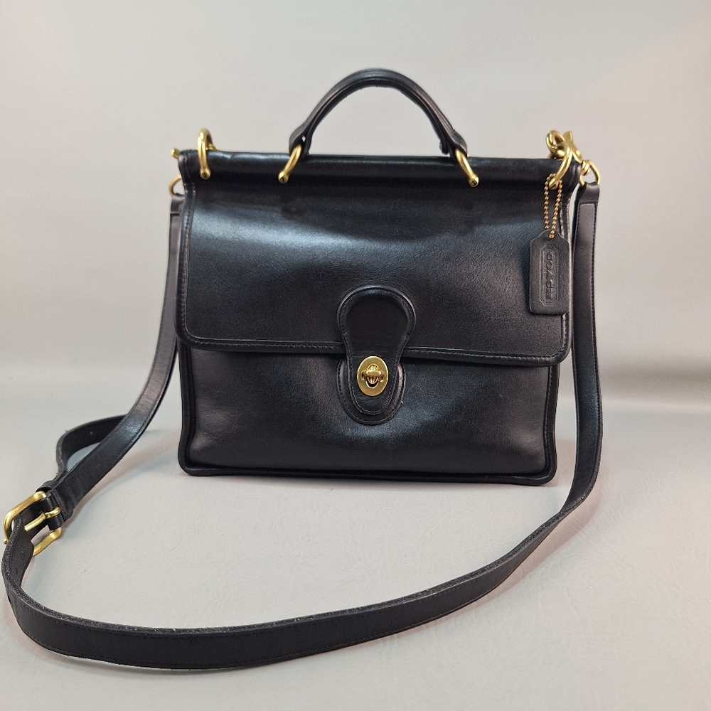 Coach Vintage Willis Bag Black Brass hardware